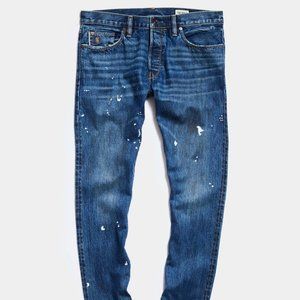 TODD SNYDER SLIM FIT SELVEDGE PAINT SPLATTERED JEAN (30/32)